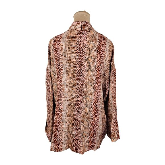 MKT Studio Snake Print Tie Cinch Long Sleeve Cardigan Sz XL 42 - Picture 6 of 11